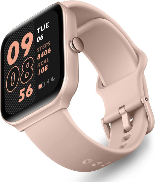 OCTANDRA Inspire VeryFit 1.95" Bluetooth Answer Call Alexa Smart Watch Body Energy Heart Rate HRV Oxygen Saturation Sleep Monitor Step Tracker IP68 Fitness Watches for Men Women (IDW16) (Pink)