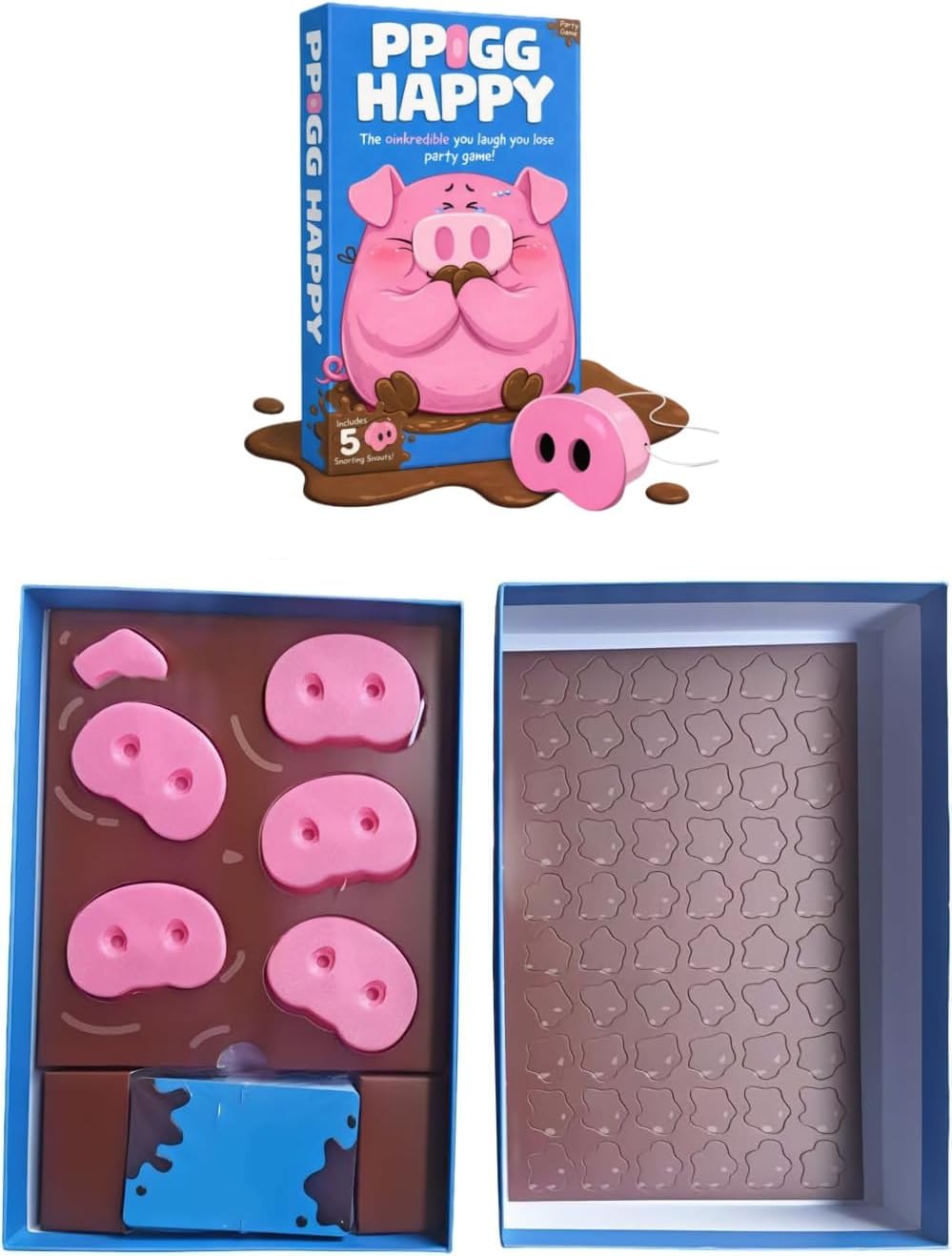 Party Game – Funny Pig Snorting Game for Adults & Teens, Laugh-You-Lose Tabletop Game with Pig Nose Props, Ideal for Parties, Family Game Night & Gatherings