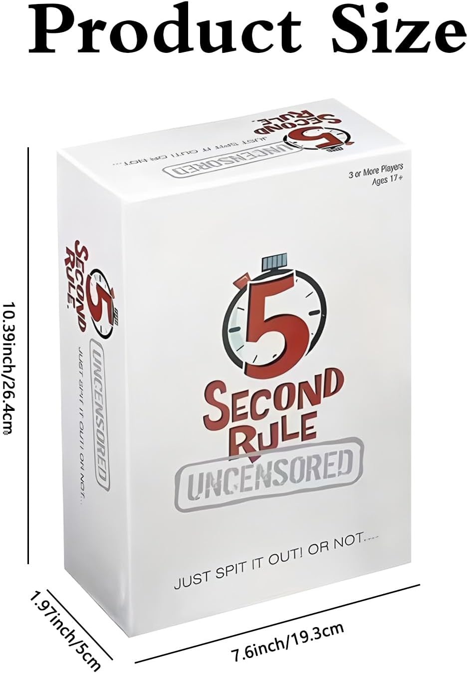 5 Second Rule Game for Adults - Fun Party Board Game with Trivia Cards, Ideal for Family Game Night with Teens and Adults