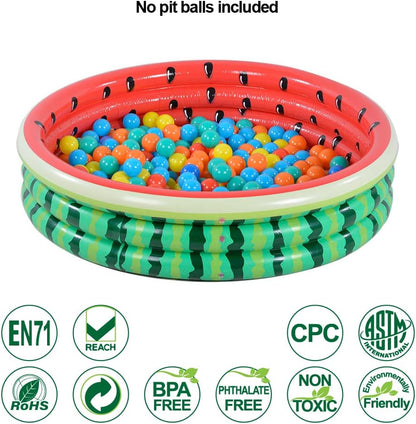 Kiddie Pool, Watermelon Hamburger Ice Cream Inflatable Pool, Water Pool in Summer, Pit Ball Pool of 45 Inches