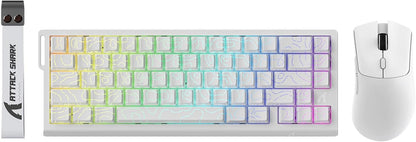 ATTACK SHARK X68 HE Rapid Trigger Mechanical Gaming Keyboard 60% Wired TKL with Adjustable Actuation,Hall Effect snap-fit Switch,8KHz Polling Rate,RGB Backlit,Top Mount for PC Mac Esport Gamer(Black)
