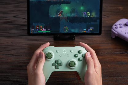 Wireless PC Gaming Controller for Android, Hall Effect Joysticks and Triggers, 1000Hz Polling Rate, Programmable Rear Buttons, Ergonomic Gamepad, Green
