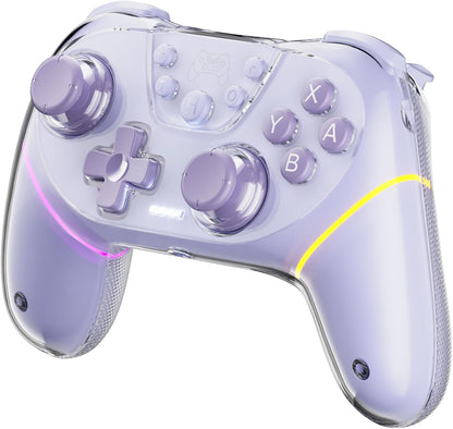 BRHE Wireless Controllers for Switch,Controller for Nintendo Switch/Lite/OLED/Switch 2/Windows PC with Programmable/Vibration/Dual Turbo Funtion,Controller for Switch Pro Gamepad (Switch pink)