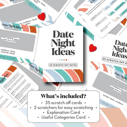 Romantic Couples Gift - Fun & Adventurous Date Night Box - Scratch Off Card Game with Exciting Date Ideas for Couple: Girlfriend, Boyfriend, Newlywed, Wife or Husband.