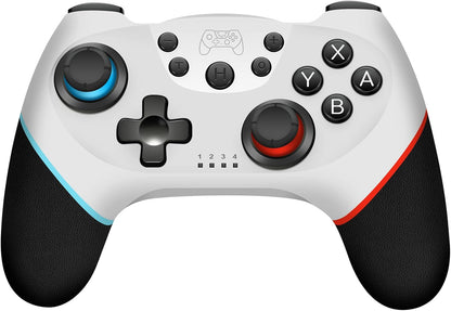 Zakgbxbig Wireless Pro Controller for Switch Lite, Controller for Switch Remote Gamepad Joystick, Turbo and Dual Vibration (White)