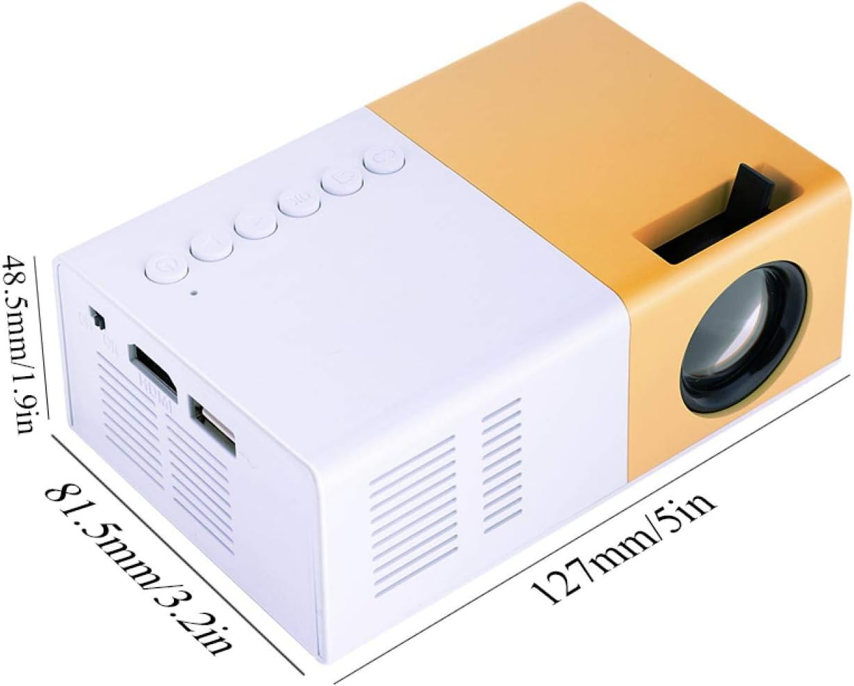 Home Theater, 5 X 3.2 X 1.9In Portable Practical Mini Projector, for Camping(U.S. Standard (110V-240V))