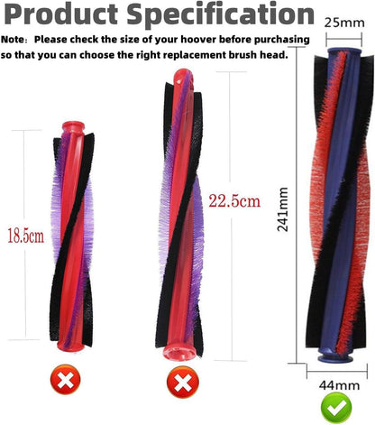 Replacement Roller Cleaner Head Fits for Dyson DC28 DC37 DC52 DC53 DC54 DC78 DC54 CY18 CY22 CY23 Vacuum Cleaner Accessories, Roller Brush Bar Cleaning Brush Replacement，1 Main Brush (241 x 25mm)