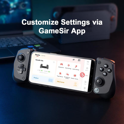 GameSir X5s Bluetooth Mobile Gaming Controller for Switch 2/Switch/Android/iPhone, Hall Effect Joystick, Lightweight Ergonomic Phone Controller- Play Genshin Impact & Zenless Zone Zero