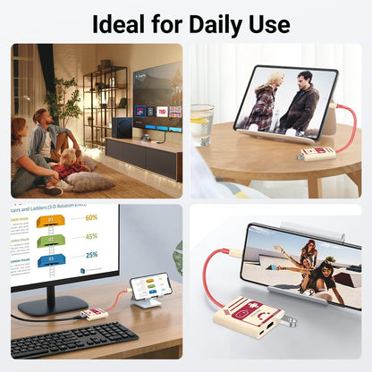 Switch Dock, 4K@60Hz Switch Docking Station 3 in 1 Switch Travel Dock with HDMI USB 3.0 PD100W Charing Port for Nintendo Steam Decck MacBook Laptop NOT for Switch2