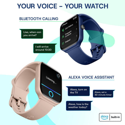 OCTANDRA Inspire VeryFit 1.95" Bluetooth Answer Call Alexa Smart Watch Body Energy Heart Rate HRV Oxygen Saturation Sleep Monitor Step Tracker IP68 Fitness Watches for Men Women (IDW16) (Pink)