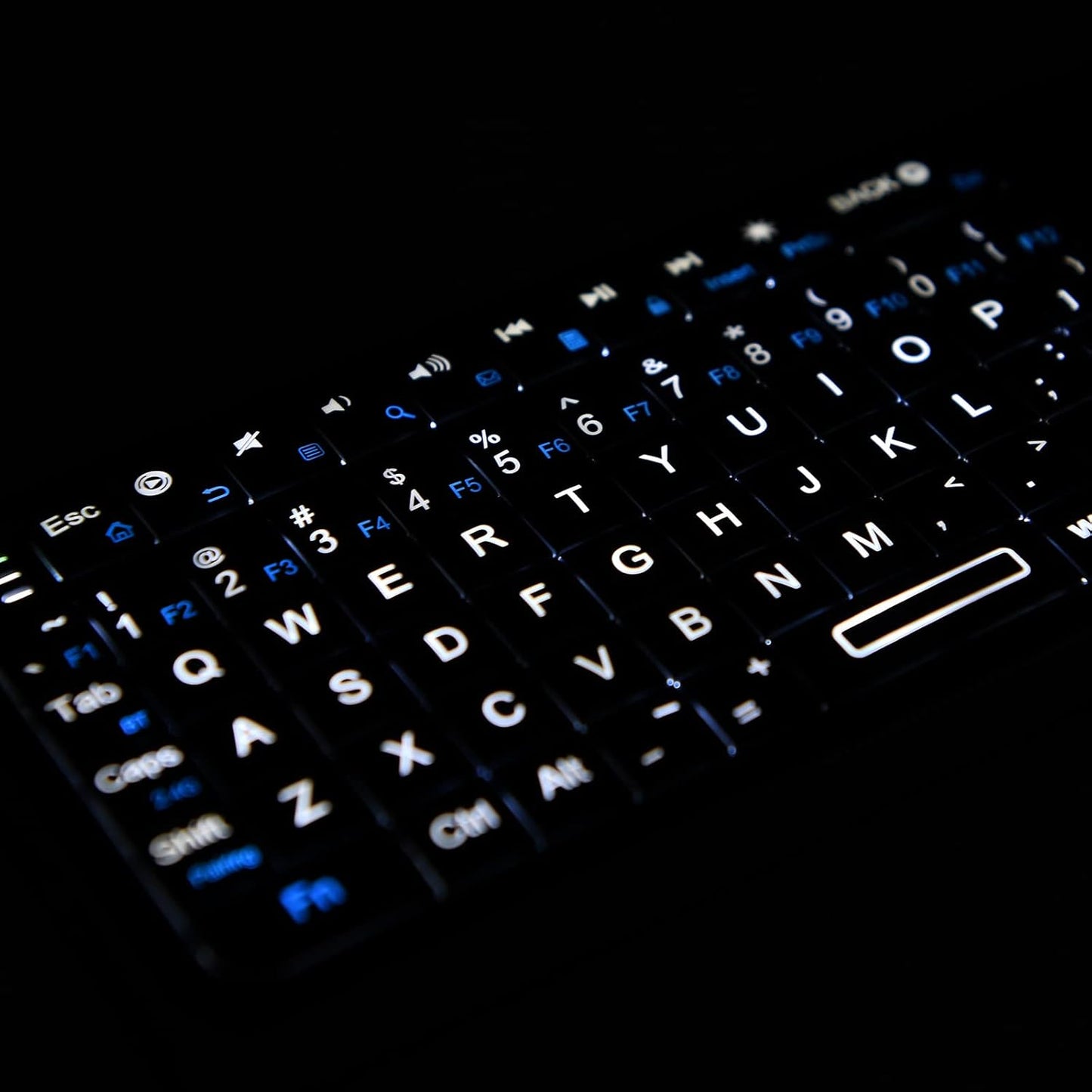 Rii Mini Bluetooth Keyboard K06,Backlit Wireless Keyboard with IR Learning TV Remote, Portable Keyboard with Touchpad Compatible with Android TV Box,Projector,Laptop,PC for Android,Windows,Mac