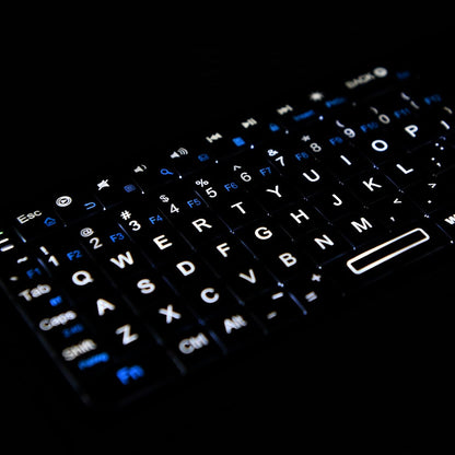 Rii Mini Bluetooth Keyboard K06,Backlit Wireless Keyboard with IR Learning TV Remote, Portable Keyboard with Touchpad Compatible with Android TV Box,Projector,Laptop,PC for Android,Windows,Mac