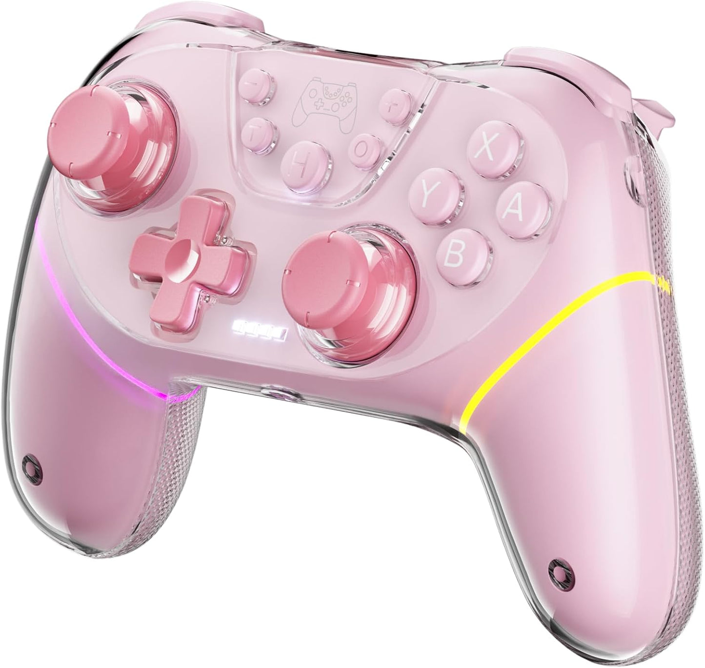 BRHE Wireless Controllers for Switch,Controller for Nintendo Switch/Lite/OLED/Switch 2/Windows PC with Programmable/Vibration/Dual Turbo Funtion,Controller for Switch Pro Gamepad (Switch pink)