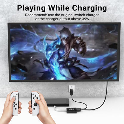 Switch Dock, 4K@60Hz Switch Docking Station 3 in 1 Switch Travel Dock with HDMI USB 3.0 PD100W Charing Port for Nintendo Steam Decck MacBook Laptop NOT for Switch2