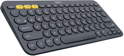 Logitech K380 Multi-Device Bluetooth Wireless Keyboard with Easy-Switch for Up to 3 Devices, Slim, 2 Year Battery-PC, Laptop, Windows, Mac, Chrome OS, Android, iPadOS, Apple TV, Dark Grey