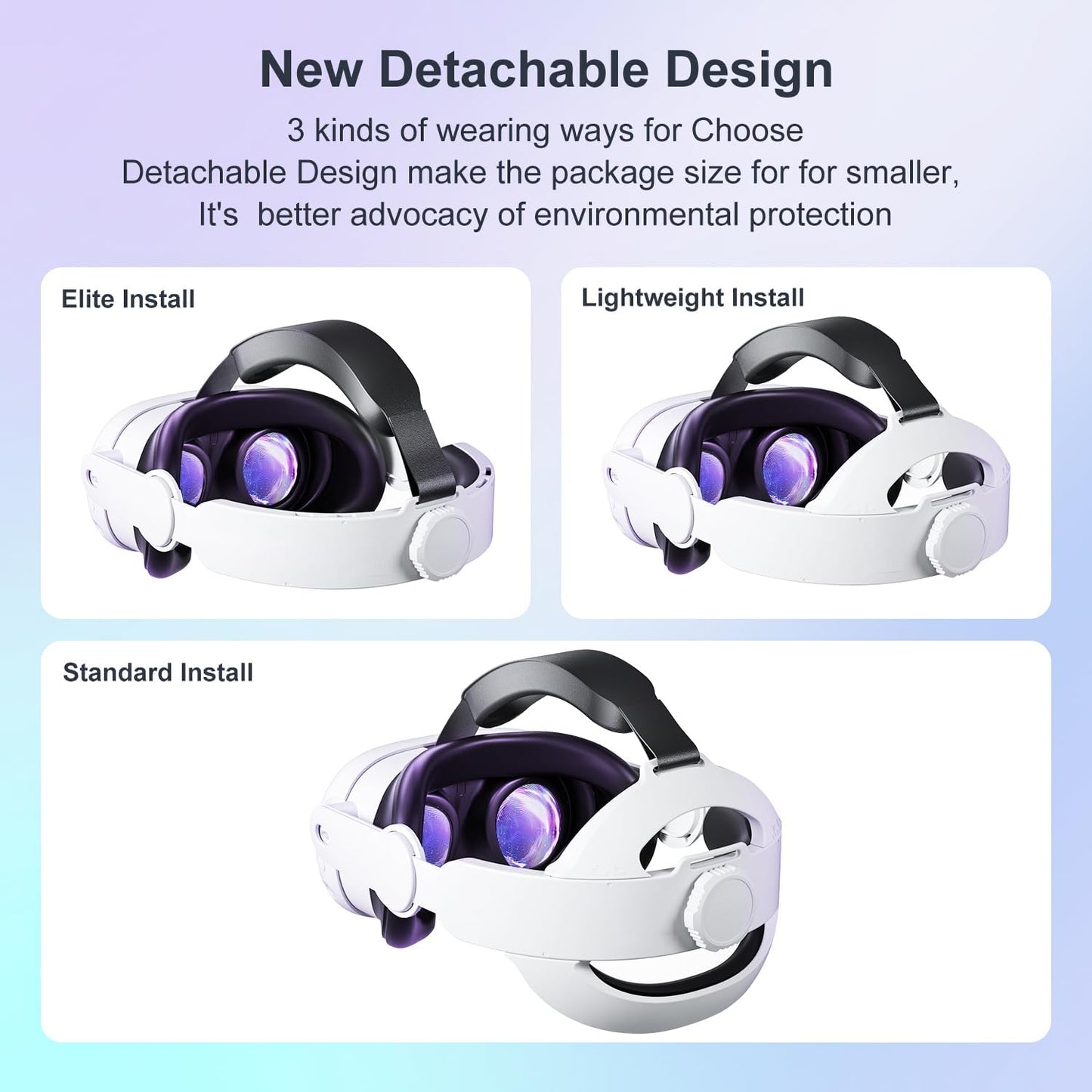 Saqico Head Strap For Meta Quest 3,Pressure-Free Elite Strap for Oculus Quest 3 Accessories Replacement, Adjustable Headband Soft Cushion VR Headset Enhanced Comfort &Balanced Fit for Longer immersion