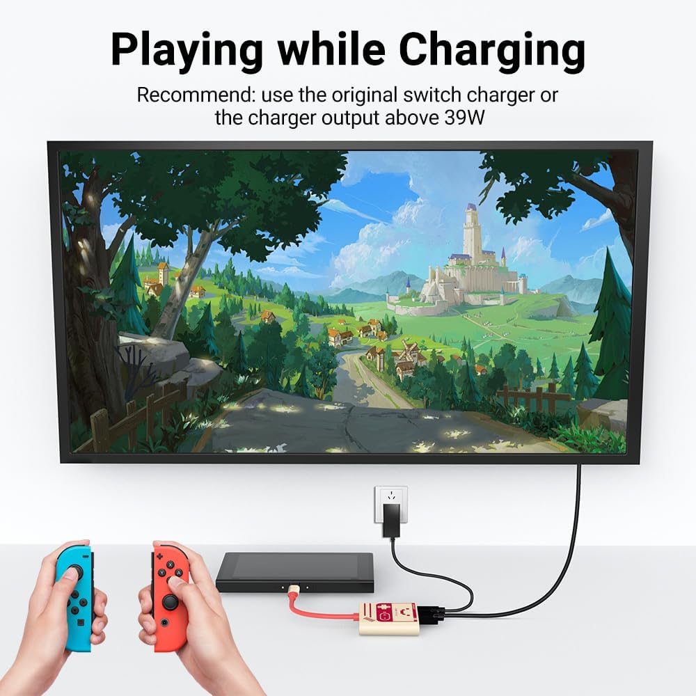 Switch Dock, 4K@60Hz Switch Docking Station 3 in 1 Switch Travel Dock with HDMI USB 3.0 PD100W Charing Port for Nintendo Steam Decck MacBook Laptop NOT for Switch2