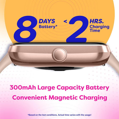 OCTANDRA Inspire VeryFit 1.95" Bluetooth Answer Call Alexa Smart Watch Body Energy Heart Rate HRV Oxygen Saturation Sleep Monitor Step Tracker IP68 Fitness Watches for Men Women (IDW16) (Pink)