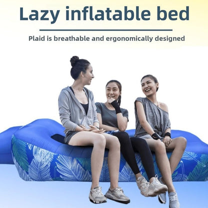 Compact Pump-Free Inflatable Lounger, Portable, Waterproof, Air Leakage-Proof Design, for Backyard Beach Trips Camping picnics and Music Festivals (D)