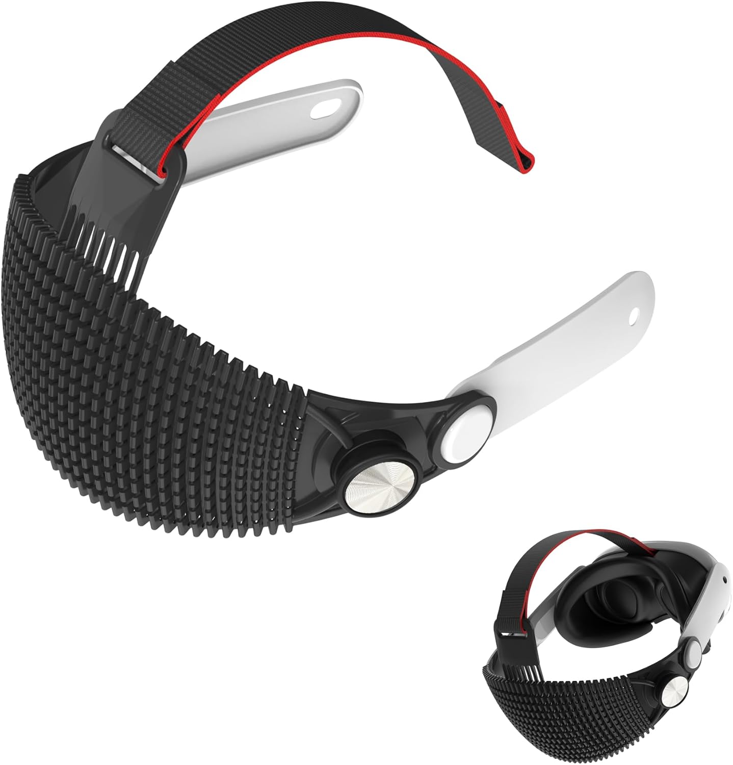 Adjustable Head Strap Compatible with Meta Quest 3/ 3S – Comfort & Pressure Relief VR Accessory, Support Lying Down Play for Gaming/Movies (Black)