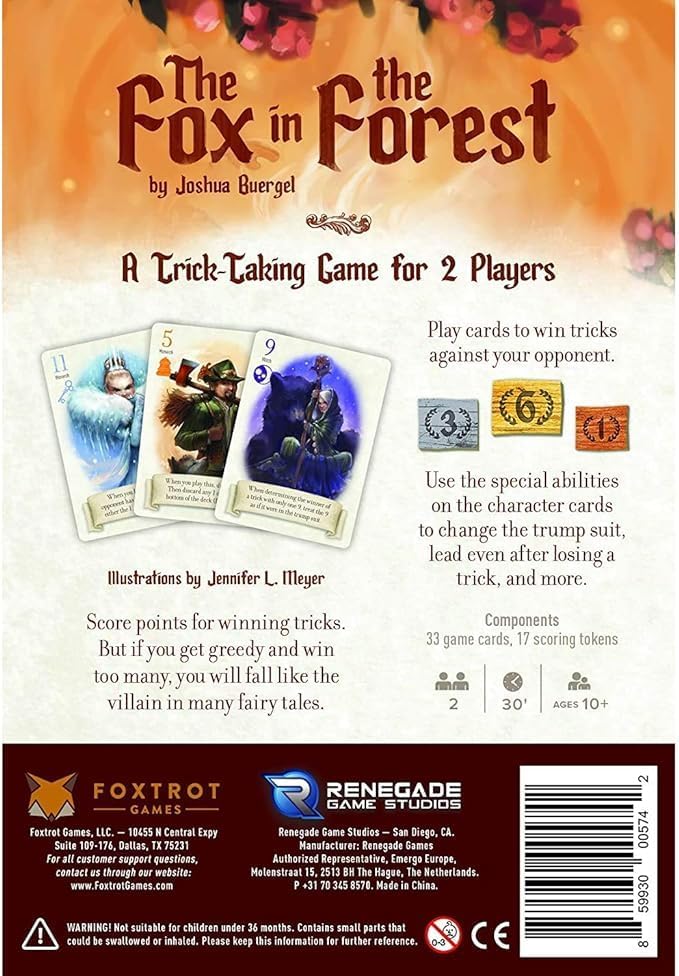 Renegade Game Studios 0574RGS The Fox in The Forest Card Game)