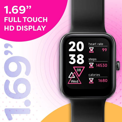 OCTANDRA Inspire VeryFit 1.95" Bluetooth Answer Call Alexa Smart Watch Body Energy Heart Rate HRV Oxygen Saturation Sleep Monitor Step Tracker IP68 Fitness Watches for Men Women (IDW16) (Pink)