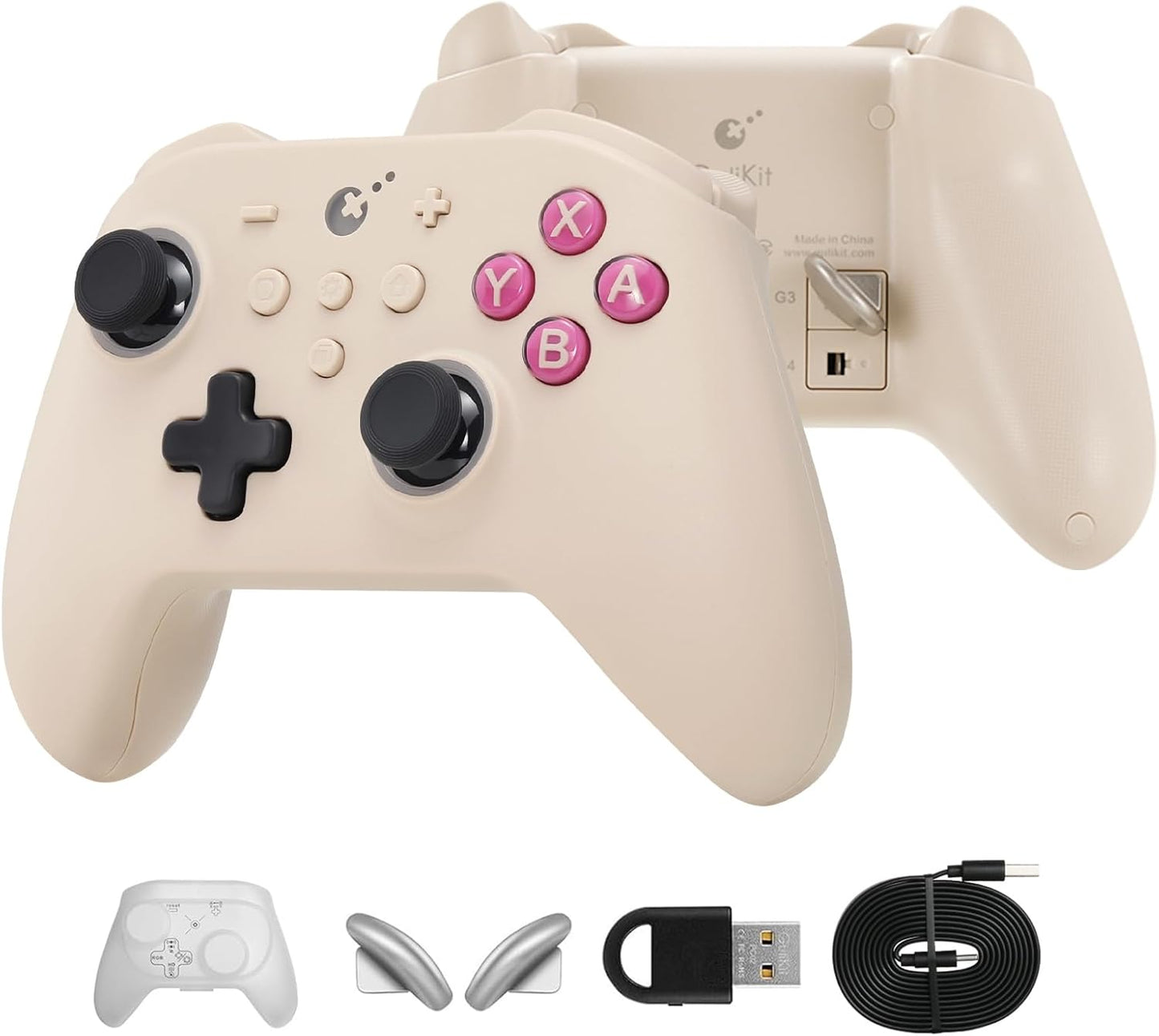 GuliKit KK3 PRO Controller Kingkong 3 Pro Switch Controller (No Drift) for Switch/PC/Android/MacOS/IOS with Hall Joysticks and Triggers, Maglev/Rotor/HD Vibration (GB RETRO) [video game]