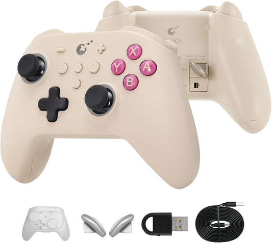 GuliKit KK3 PRO Controller Kingkong 3 Pro Switch Controller (No Drift) for Switch/PC/Android/MacOS/IOS with Hall Joysticks and Triggers, Maglev/Rotor/HD Vibration (GB RETRO) [video game]