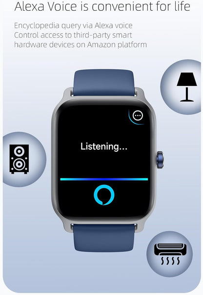 OCTANDRA Inspire VeryFit 1.95" Bluetooth Answer Call Alexa Smart Watch Body Energy Heart Rate HRV Oxygen Saturation Sleep Monitor Step Tracker IP68 Fitness Watches for Men Women (IDW16) (Pink)