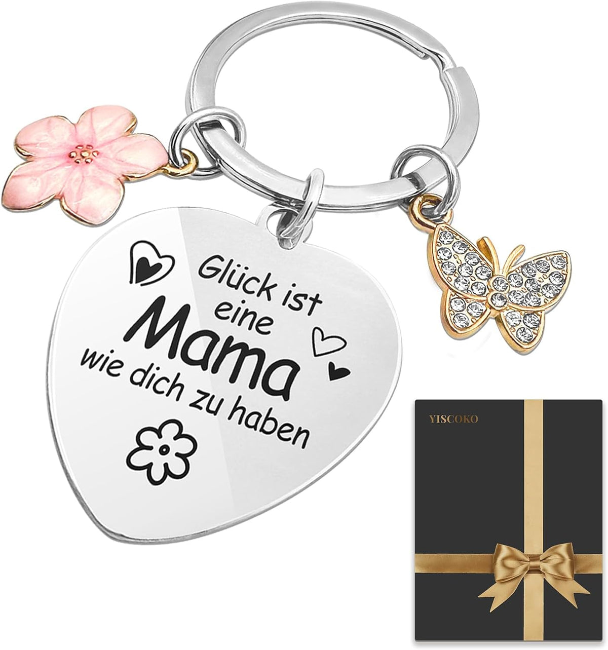 Gifts for Mum, Mum Gift Keyring Birthday Gift for Mum, Best Mum Gift, Gift Mum, Keyring Mum, Mother Gift, Stainless steel colour, non