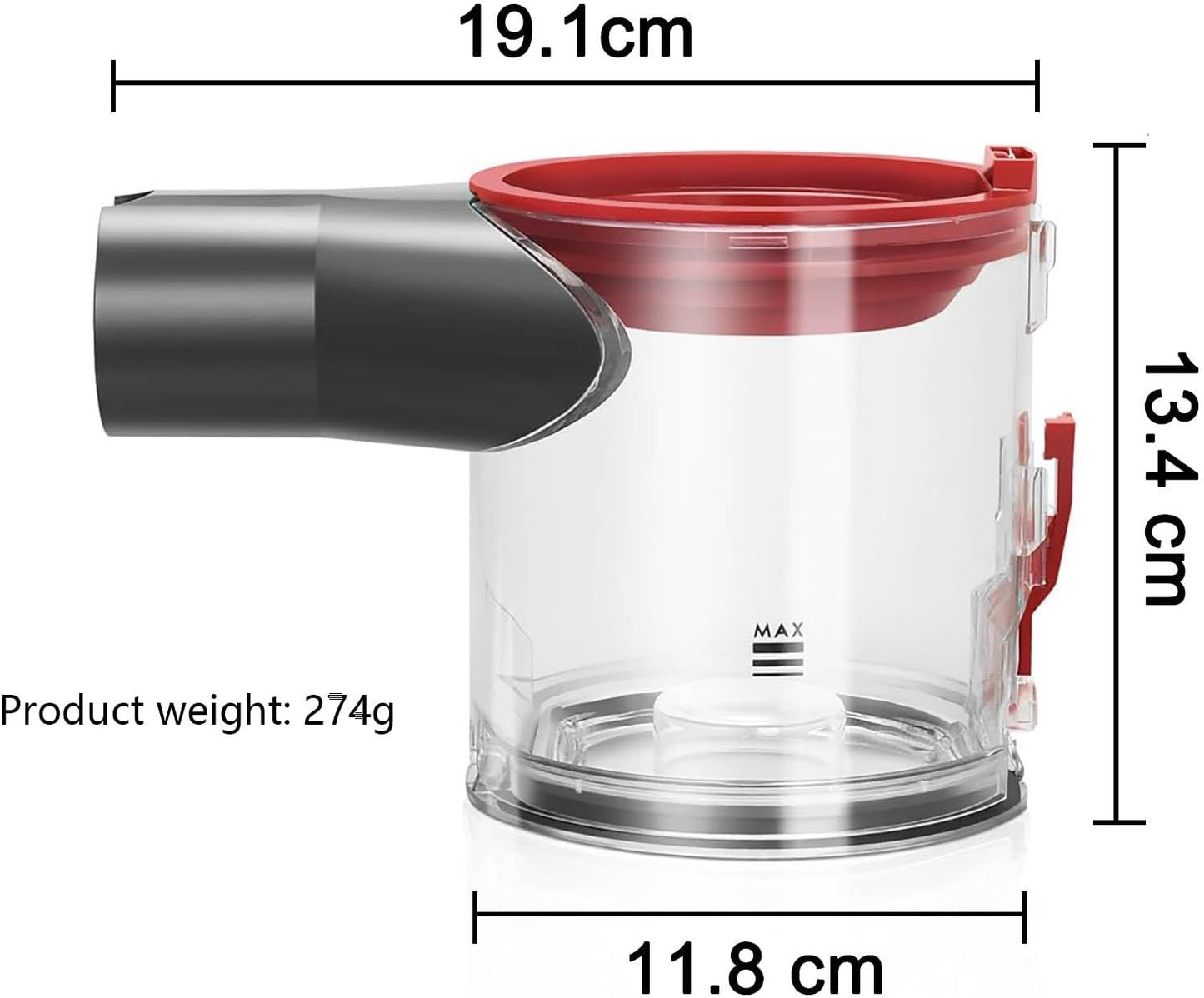 Dust Bin Compatible with Dyson V7 V8 SV10 SV11 Vacuum Cleaners, Canister Vacuum Attachments Dust Bucket Container, Dustbin Part No.967699-01