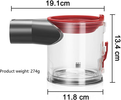 Dust Bin Compatible with Dyson V7 V8 SV10 SV11 Vacuum Cleaners, Canister Vacuum Attachments Dust Bucket Container, Dustbin Part No.967699-01