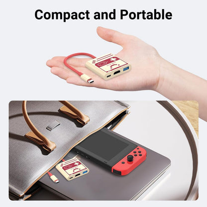 Switch Dock, 4K@60Hz Switch Docking Station 3 in 1 Switch Travel Dock with HDMI USB 3.0 PD100W Charing Port for Nintendo Steam Decck MacBook Laptop NOT for Switch2
