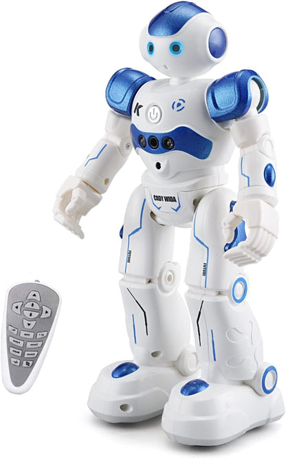WEECOC RC Robot Toys Gesture Sensing Smart Robot Toy for Kids Can Singing Dancing Speaking Christmas Birthday Gift (Blue)