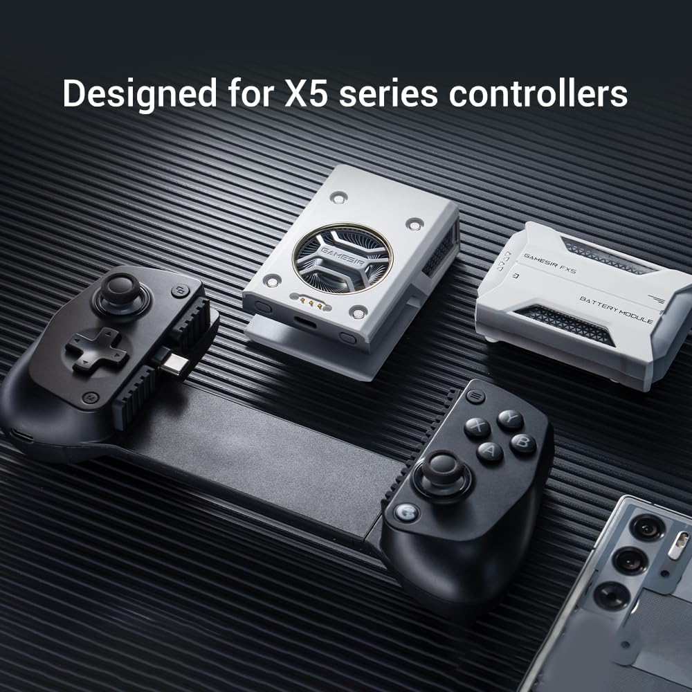 GameSir FX5 Mobile Controller Cooling Fan, Thermoelectric Cooler for X5 Series, 3 Cooling Modes, RGB Lighting, 3000mAh snap-fit Battery, Quiet Design, Powerful Heat Dissipation