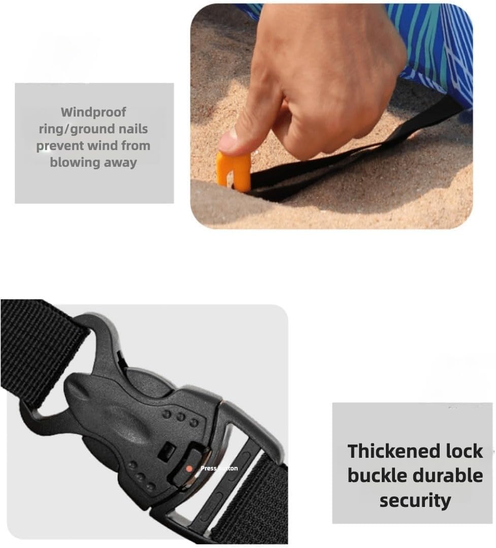 Compact Pump-Free Inflatable Lounger, Portable, Waterproof, Air Leakage-Proof Design, for Backyard Beach Trips Camping picnics and Music Festivals (D)