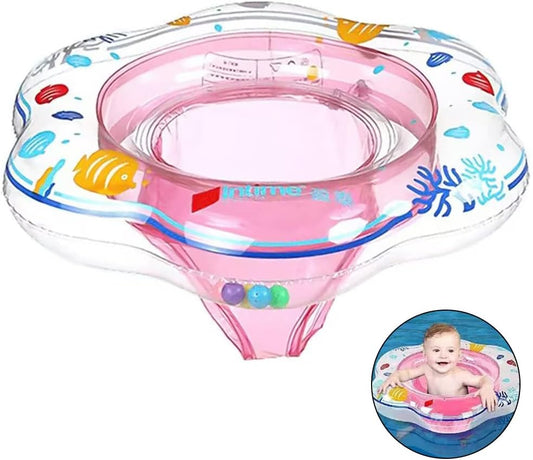 Baby Pool Floats, Inflatable Float Raft with Handle Safety Seat Double Airbag, Kids Swimming Ring Water Beach Floaties Party Toys, Toddler Swim Training for Infant of 4-48 Months
