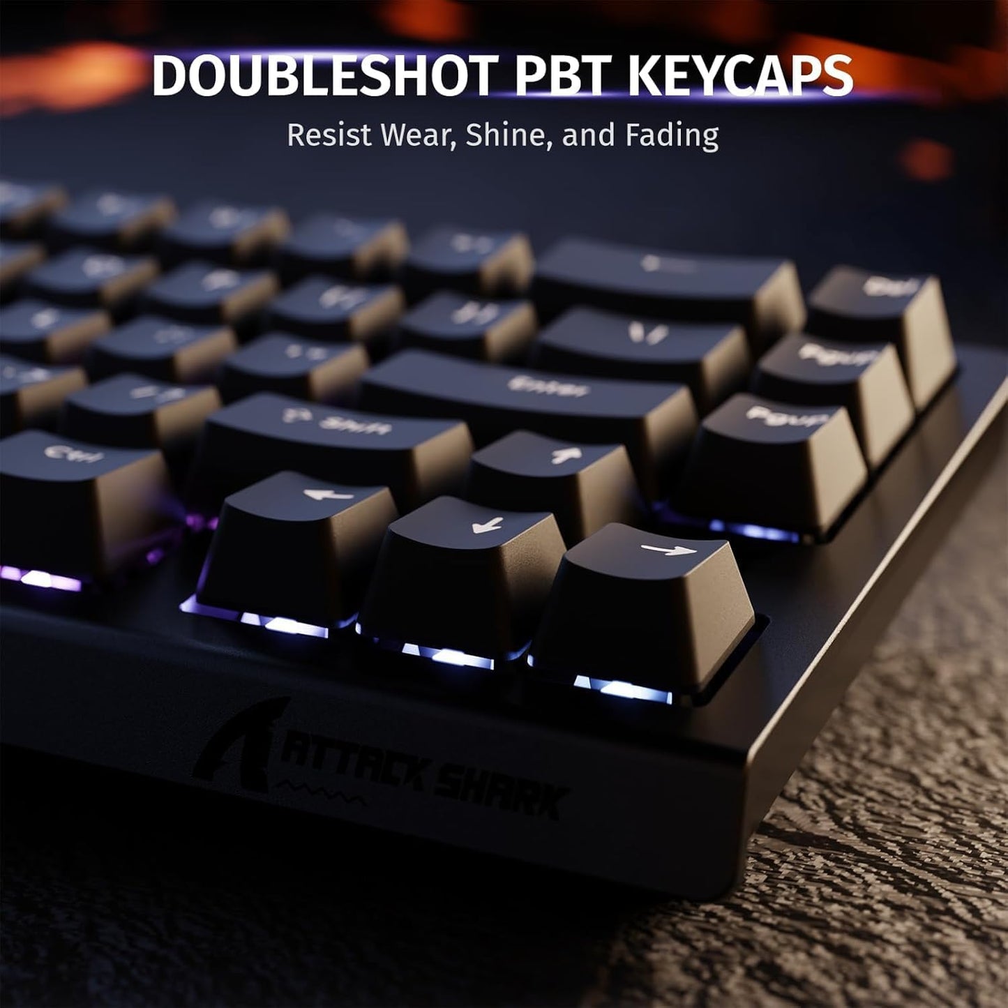 ATTACK SHARK X68 HE Rapid Trigger Mechanical Gaming Keyboard 60% Wired TKL with Adjustable Actuation,Hall Effect snap-fit Switch,8KHz Polling Rate,RGB Backlit,Top Mount for PC Mac Esport Gamer(Black)