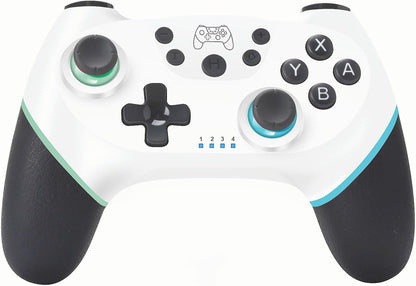 Zakgbxbig Wireless Pro Controller for Switch Lite, Controller for Switch Remote Gamepad Joystick, Turbo and Dual Vibration (White)