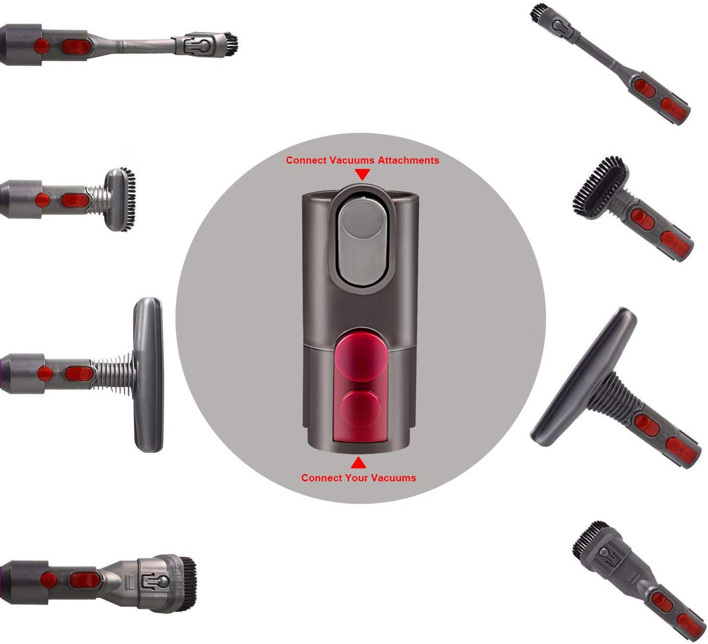 ARyee Replacement Parts - Replacement Attachments Tools Kit for Dyson V7 V8 V10 DC24 DC33 DC35 DC44 DC58 DC59 DC62 DC74 Cordless Vacuum Accessories (A Set of 5)
