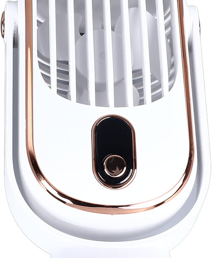 Table Tower Fan Portable USB Electric Cooling Fan with 5 Speeds Brushless Motor Standing Fans for Car Home Office (White)