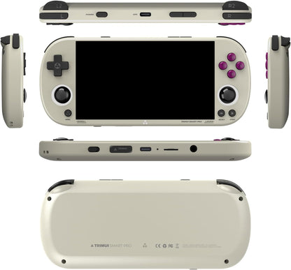 Trimui Smart Pro Retro handheld model, 5" IPS Screen Portable handheld model with 5000mAhBattery, Built in 128G TF Card &15000+ Games,Support WiFi Multiplayer Online Battle (Gray,128G)