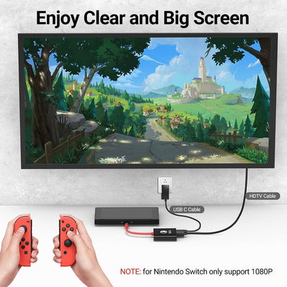 Switch Dock, 4K@60Hz Switch Docking Station 3 in 1 Switch Travel Dock with HDMI USB 3.0 PD100W Charing Port for Nintendo Steam Decck MacBook Laptop NOT for Switch2