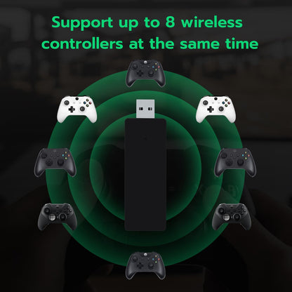 Mcbazel Wireless Adapter for Xbox One, Gaming Receiver Compatible with Windows 7, 8, 8.1, 10,11/ PC/Xbox One S&X/Xbox Elite 1/2