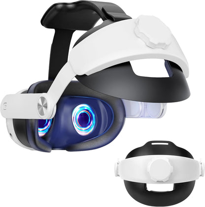 Geekria Comfort Head Strap Compatible with Meta Quest 3, Detachable Elite Strap Replacement for Enhanced Support, Gaming Immersion in VR, Ergonomic Adjustable Durable VR Accessories
