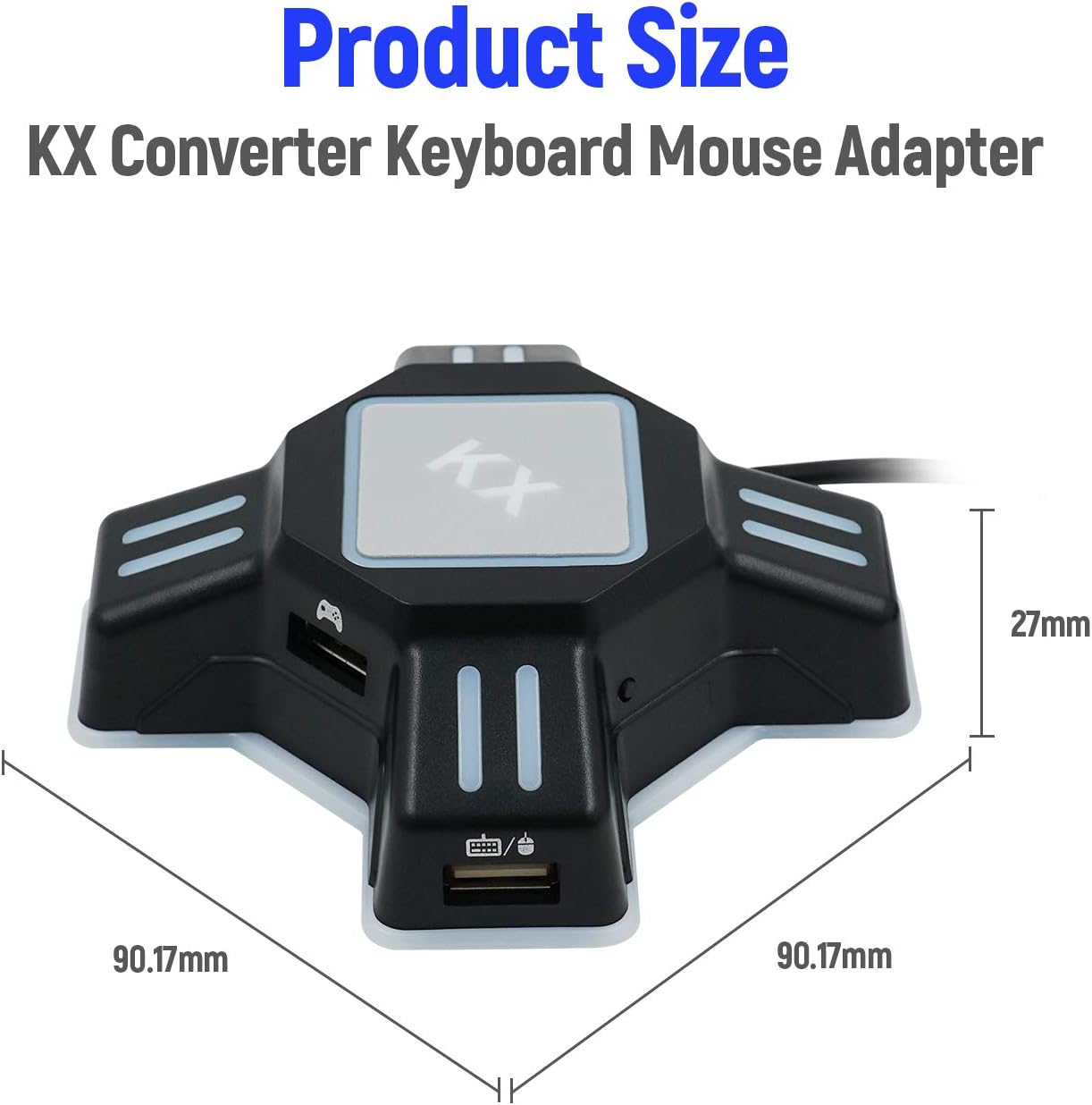 Mcbazel KX Keyboard Mouse Adapter Gamepad Controller Gaming Converter for Switch/Xbox One / PS4