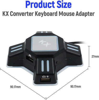 Mcbazel KX Keyboard Mouse Adapter Gamepad Controller Gaming Converter for Switch/Xbox One / PS4