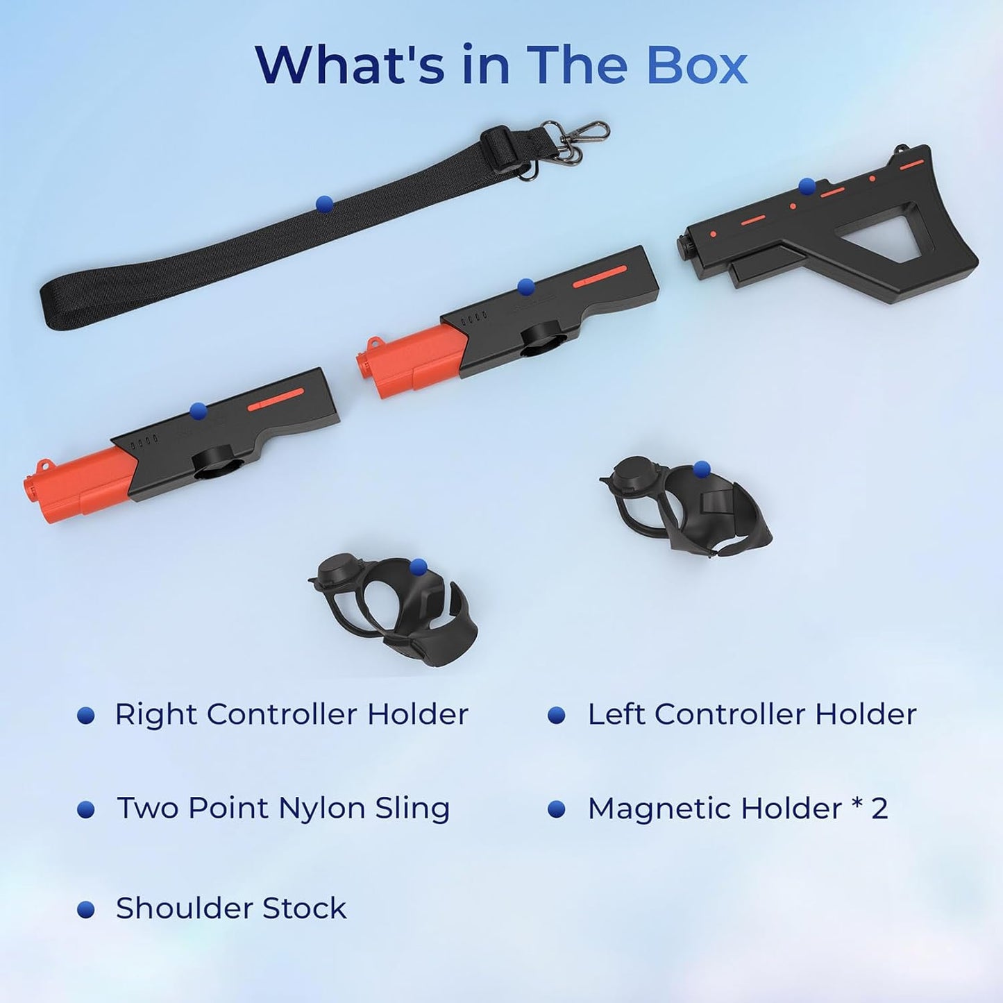 LICHIFIT snap-fit VR Machine blaster/Pistol Model Controller Holder for Meta Quest 3 Handle Quick Release blasterstock Bracket Stand for Oculus Quest 3 Shooting Game Accessories