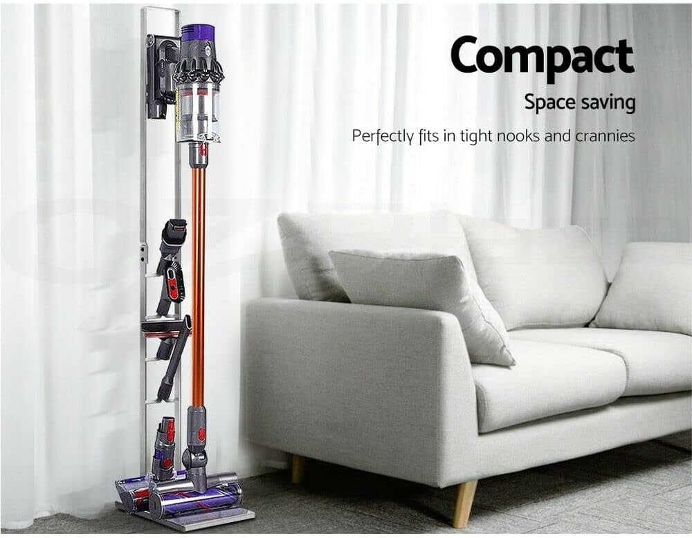 Freestanding Vacuum & Accessories Stand for Dyson V6 V7 V8 V10 V11 (Black)