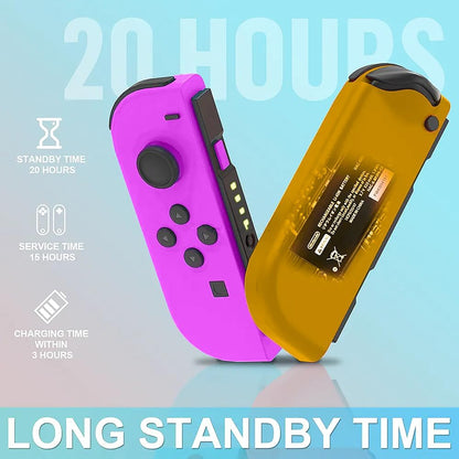 Wireless Controller Compatible with Nintendo Switch, Left & Right Game Controllers with Dual Vibration, Motion Control & Wake-Up Function